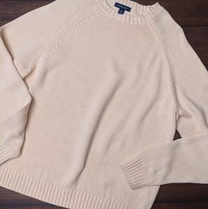 Lands' End 100% Cotton Crew Neck Sweater Size L